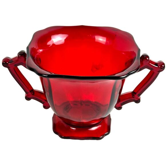 Imperial Hazen 760 Ruby Red 1930's Open Sugar and Creamer Set-Mint Condition - Picture 3 of 9